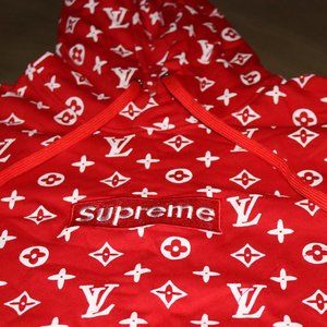 Red logo designer Sweatshirt Hoodie 2X